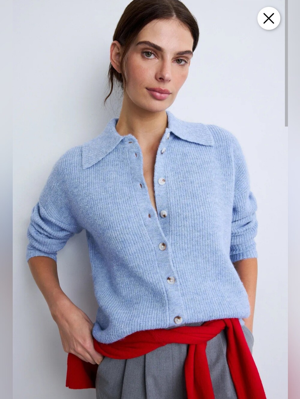 Central Park West Millie Oversized Polo Sweater Women Size L